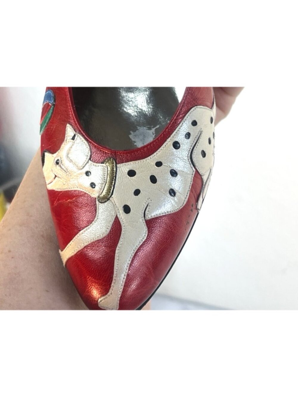 vtg 80' Margaret J Novelty Pumps Animal Applique Collection Low Heel  Sz 6.5 M - Picture 9 of 11